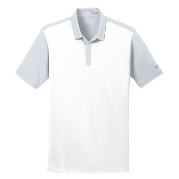 NWT Nike Dri-FIT Colorblock Icon Modern Fit Polo White / Wolf Grey, Size XL - Picture 6 of 12
